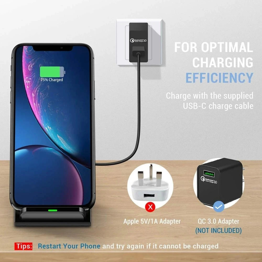 New 100W Wireless Charger Stand For iPhone 14 13 12 Pro Max 11 XS XR X 8 Samsung S22 S21 S20 Type C Fast Charging Dock Station